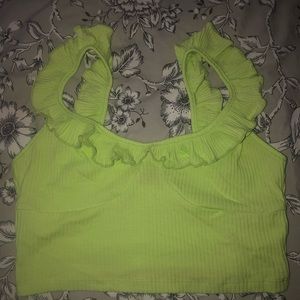 Cute lime green crop top